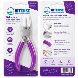 Alicates Profesionales de Nylon con Punta Plana, de Acero Inoxidable, para Joyería, Bisutería, Manualidades con Alambre, Instrumentos Quirúrgicos Resistentes - Product Image 6