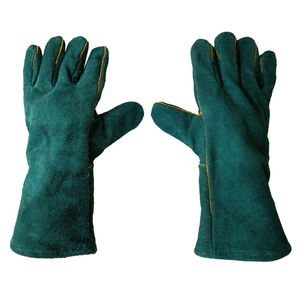 Guantes de Soldadura de Cuero Vacuno de Primera Calidad, Talla XL, Palma Doble y Dedos Reforzados, Antideslizantes e Impermeables - Product Image 4