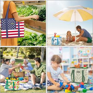 Set di 3 Borse Pieghevoli per la Spesa, Riutilizzabili con Fondo Rinforzato e Manici per la Stagione dei Fiori - Product Image 2