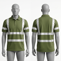 Polo de travail pour homme en piqué de polyester 200 GSM, violet-gris, avec bande réfléchissante, broderie de logo personnalisé, impression sérigraphique, transfert thermique, vêtements de travail