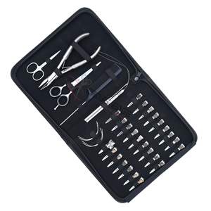 Juego Completo de Herramientas para Extensiones de Cabello con Alicates de Micro Anillos, Gancho Enhebrador, Agujas Curvas de Coser y Pinzas de Seccionamiento para Salón - Product Image 1