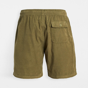 Shorts décontractés unisexes, nouveau style, vert olive, légers, en coton, taille élastique, cordon de serrage, respirants, pour l'été - Product Image 2