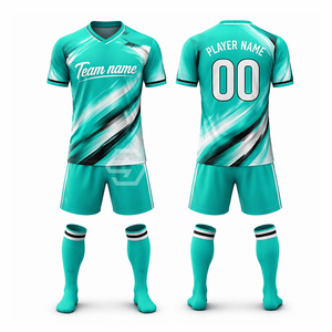 Maillots et uniformes de football personnalisés respirants à manches courtes de haute qualité, imprimés, dernier design, vente en gros - Product Image 3