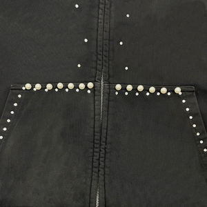 Hoodie tendance entièrement personnalisé avec strass effet soleil délavé, vente en gros, qualité supérieure, nouveau look tendance pour unisexe - Product Image 3