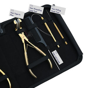 Pince à micro-anneaux et à bandes adhésives pour extensions capillaires avec pince d'installation de perles, coupe-bandes, boucle de filetage et peigne à queue - Product Image 4