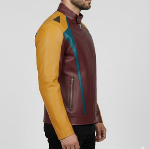 แจ็คเก็ตบอมเบอร์หนังแกะแท้ตกแต่งขนแกะสำหรับฤดูหนาวรุ่นล่าสุด แจ็คเก็ตหนังสำหรับผู้ชาย - Product Image 3