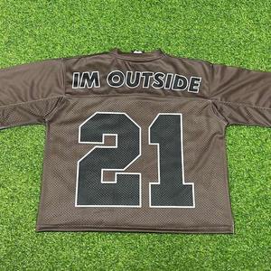 T-shirts personnalisés pour hommes 2026 – Maillot de football rétro en polyester, coupe courte, vente en gros, maillot américain surdimensionné en mesh, t-shirt de football en coton - Product Image 6