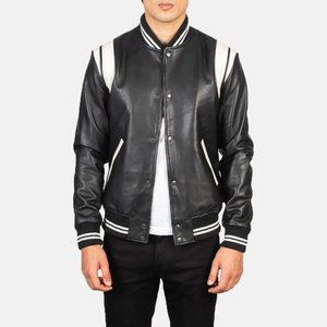 Veste Homme en Laine et Cuir Style Rétro – Blouson Teddy à Capuche Personnalisable avec Logo Brodé – Nouvelle Collection en Promotion - Product Image 1