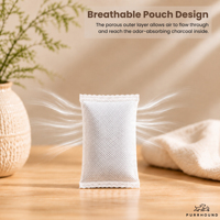 Sachet absorbant les odeurs au charbon de bois pour les zones de litière pour chats, sac au charbon de bois, pochette au charbon de bois