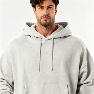 Conjunto de dos piezas personalizado al por mayor para hombre: Sudadera extragrande de hombros caídos y pantalones jogger con puños, 100% algodón de alto gramaje. - Product Image 6
