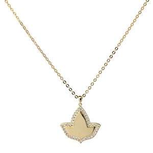 Collier Pendentif Feuille en Cristal Doré avec Bordure en Strass Transparent, Chaîne Fine, Charme Botanique Élégant, Bijoux de Mode pour Femme, Idéal pour les Fêtes - Product Image 3