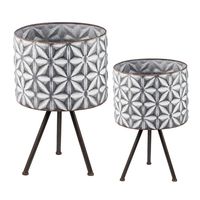 Pot Bunga Logam Berlapis Krom Emas Modern, Ukiran Tangan Motif Lingkaran, Ramah Lingkungan, Penyangga Tanaman Indoor Minimalis