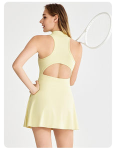 Jupe de tennis à séchage rapide et très extensible pour femme, vêtements de sport, tenue de compression pour le tennis, robe de tennis une pièce tendance, vêtements de yoga haut de gamme - Product Image 2