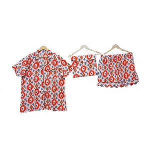Conjunto Kangura de pijama de algodón 100% hecho a mano indio, ropa de noche corta Vintage con estampado de bloques de mano para mujer, transpirable y para invierno - Product Image 1