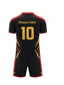 Nouveaux maillots de foot et shorts de sublimation personnalisés, design tendance, nom et numéro d'équipe personnalisés, uniforme de football respirant pour hommes - Product Image 3