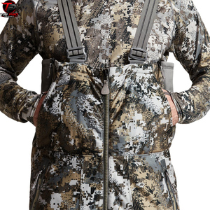 Overol de Caza para Hombre, Color Gris, Camuflaje Digital, con Cierre Frontal Completo, Bolsillos Cargo con Doble Solapa y Cierre Vertical - Product Image 5