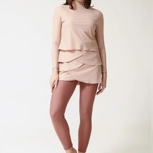 Traje de Baño Musulmán de Dos Piezas para Mujer, Estilo Burkini, Corte Alto, Cierre de Cremallera, Estampado Sólido, Logotipo Frontal, Impermeable y Transpirable - Product Image 1