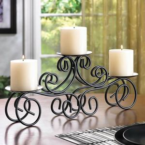 Candelabro de Acero Inoxidable de 3 Brazos, Hecho a Mano, Ecológico, Decorativo para el Hogar, para Mesa, Navidad, Bodas, Personalizable - Product Image 1