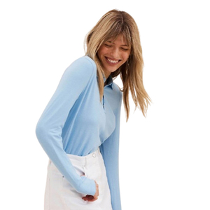 Compre Ahora al por Mayor Camisetas Polo de Cuello con Botones de Corte Regular y Secado Rápido, Camisetas Polo de la Mejor Calidad para Mujer en Tallas y Colores Personalizados - Product Image 3