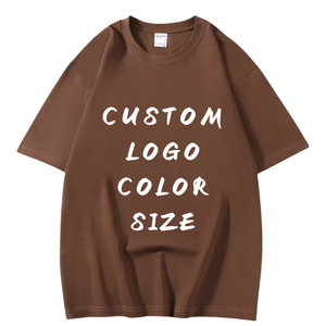 T-shirt surdimensionné personnalisé en coton premium, tricoté sur le devant, unisexe, style streetwear, impression numérique, marque privée, OEM, vente en gros - Product Image 1