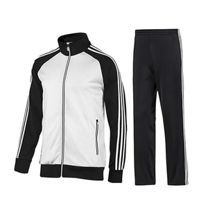 Elegante conjunto de chándal de poliéster y algodón con forro polar diseñado para ejercicio diario, correr, entrenamiento y actividades al aire libre. - Product Image 1