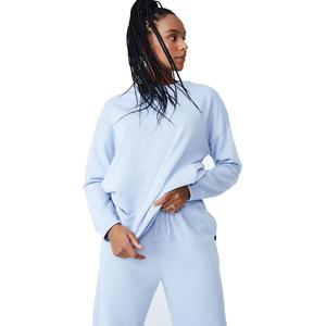 Sudadera de algodón liso para mujer más vendida con capucha, nuevo diseño, Sudadera de cuello redondo personalizada para invierno, patrón sólido bordado - Product Image 5