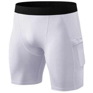 2026 High Quality Fitness <b>Men</b> <b>Compression</b> <b>Shorts</b> Gym Sporting Tight Bodybuilding <b>Shorts</b> With Pockets - Product Image 3
