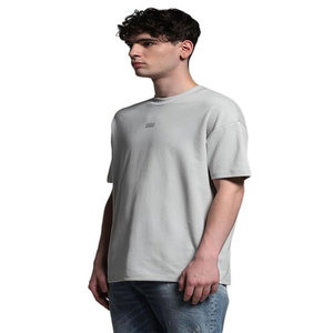 Camiseta de Manga Corta para Hombre, Color Gris Claro, Cuello Redondo, Corte Regular, Algodón Jersey, Estilo Casual, Transpirable, Logotipo Estampado en la Espalda, Anti-Pilling - Product Image 4