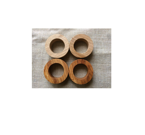 Anneaux de serviette en bois de qualité supérieure, porte-serviettes artisanaux en bois naturel, décoratifs pour la cuisine - Product Image 5