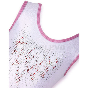 Maillot de Ballet Personalizado para Niñas, Poliéster y Spandex, Traje de Gimnasia y Danza, Cómodo para Entrenamiento, Impresión Digital, Servicio OEM - Product Image 3