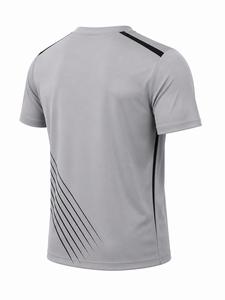 Camiseta Deportiva de Moda para Hombre, Cuello Redondo, Manga Corta, Lisa, de Secado Rápido, Corte Regular, Ecológica, Tejido de Punto Lavado, 100% - Product Image 5