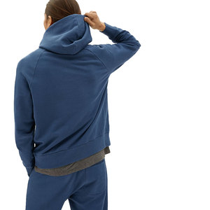Sudadera con Capucha Personalizada con Logotipo, Gruesa, Lisa, al por Mayor, para Hombre y Mujer, Estilo Urbano, Unisex, de Forro Polar Azul - Product Image 4