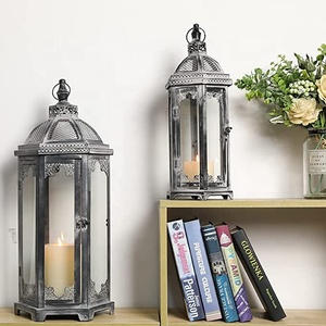 Lanternes de bougies suspendues en métal, chandeliers très décoratives, porte-bougie avec verre trempé, pour jardin et Patio - Product Image 3
