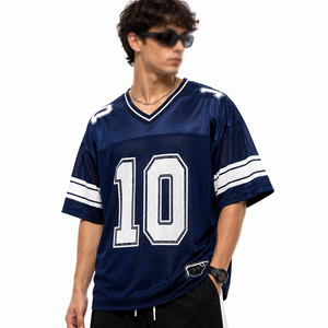 Camiseta de Fútbol Americano Oversize Unisex de Malla, Uniforme de Equipo, Ropa Urbana, Prendas Personalizadas, Proveedor OEM, Fábrica de Marca Privada - Product Image 3