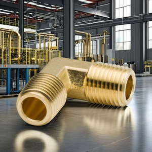 Conector de Latón Forjado y Pulido de Venta Directa de Fábrica C-Way, Codo de Alambre Exterior, Accesorios de Plomería, Compresor de Aire, Tubería de Gas - Product Image 4