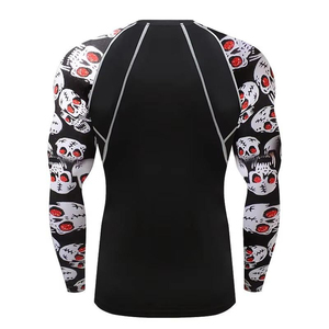 เสื้อแรชการ์ดแขนยาวสำหรับผู้ชาย ระบายอากาศได้ดี แห้งเร็ว ป้องกันแสงแดด คุณภาพสูงระดับมืออาชีพ แบบสั่งทำพิเศษสำหรับกีฬา BJJ MMA - Product Image 4