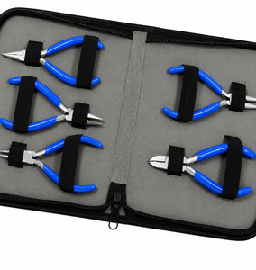 Jewelry <b>Pliers</b> <b>Set</b> 5Pcs Blue Handle Stainless Steel For DIY Jewelry Making Tools Equipment - Product Image 3