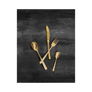 Couverts de luxe en métal plaqué or, 10 pièces, ensemble de couverts réutilisables, en acier inoxydable, couteau en métal, fourchette cuillère en or - Product Image 3