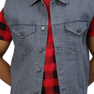 New Private Label Casual Winter <b>Men's</b> <b>Denim</b> <b>Vest</b>-Quick Dry 100% Cotton Down Filled High Quality Outerwear cheap price custom - Product Image 6