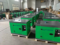Groupes électrogènes diesel silencieux 5KVA 8KVA 10KVA 12KVA 15KVA 20KVA monophasés 50/60Hz refroidis par air pour alimentation de secours