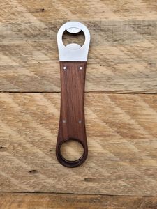 Custom Beer Bottle <b>Opener</b> Engraved Logo Bamboo Wood Round Shape Fridge Magnet Eco Friendly - Product Image 2