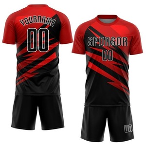 Uniforme de Fútbol Profesional Unisex, Conjunto de Camiseta de Manga Corta y Pantalones Cortos, Servicio OEM, Personalización, 100% Poliéster, Secado Rápido - Product Image 2