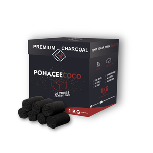 EN VENTA Carbón Vegetal Negro 100% Natural de Cáscara de Coco, Bajo en Ceniza, Ideal para Barbacoa, Shisha y Fumar, 80% - Product Image 1