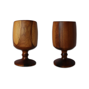 Verre à vin en bois de qualité supérieure, verre à vin en bois rustique, verre à vin rouge décoratif en bois, utilisation pour les occasions de mariage - Product Image 4
