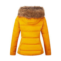 TR-PJ-015 Blouson d'hiver matelassé pour femme, imperméable, coupe-vent, séchage rapide, avec fermeture éclair et doublure en fausse fourrure – Tendance et de haute qualité