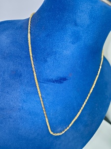 Cadena de Oro Sólido de 22K con Eslabones Cilíndricos, Joyería Corporal, Collar para Hombre y Mujer, Hecho a Mano en India, 20 Pulgadas - Product Image 2