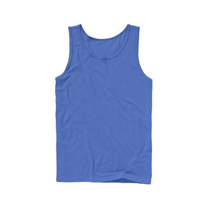 Débardeur sans manches pour homme, bleu, col rond, tricot uni, style décontracté - Product Image 4