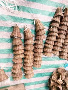 VINTAGE STYLE RATTAN BELL ORNAMENT HANDCRAFTED <b>WICKER</b> XMAS DECOR BULK EXPORT FROM VIETNAM - Product Image 4