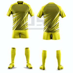 Ensemble d'uniformes de rugby personnalisés, maillot et short sublimés de qualité supérieure, vêtements de sport réguliers pour équipe, 100 % polyester, col en V, antibactérien, coupe-vent - Product Image 4