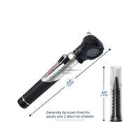 Debonairii Dog Cat LED Light Replaceable Fiber Optic Otoscope Ophthalmoscope Surgical Instruments Set Durable Veterinary Clinic